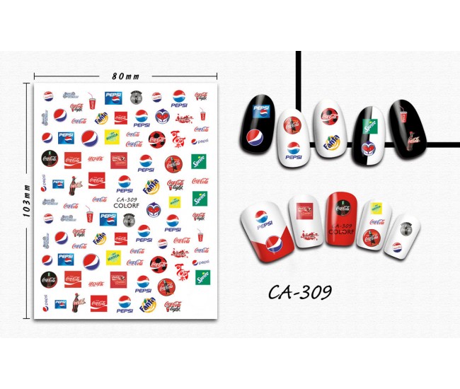 3D Nail Stickers | Trend stickers| CA-309